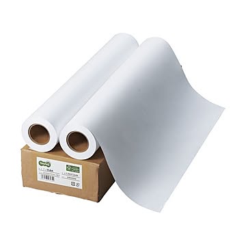 【訳あり・在庫処分】（まとめ） TANOSEE インクジェット用普通紙 A1ロール 594mm×50m 1箱（2本） 【×2セット】