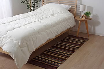 イケヒコ・コーポレーション インテリアマット エジプトシェニール ブラウン 50×160cm
