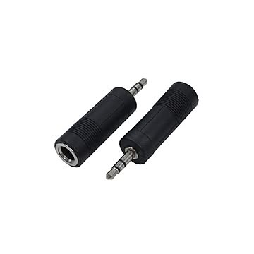 (まとめ)変換名人 AVプラグ 6.5mm(メス) to 3.5mm(オス)ステレオ AV/65J-35PS(2P)×20セット