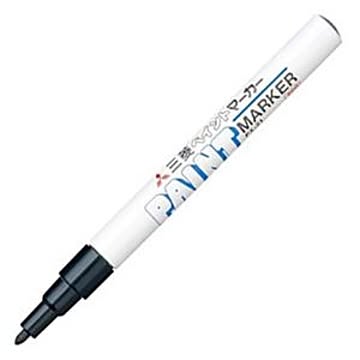 (まとめ) 三菱鉛筆 油性ペイントマーカー 細字丸芯 黒 PX21.24 1本 【×30セット】