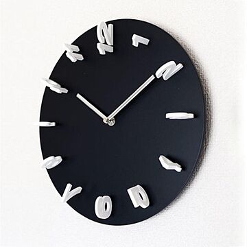 【アントレックス】掛け時計 BLUEANT スタンドアップクロック ブラック&ホワイト