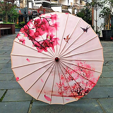 【在庫限り】傘 和傘 桜 鳥 晴雨兼用 和風傘 かさ 木製 雨傘 和風 和柄 レディース UVカット SNS 撮影用 アンブレラ ゴシック クラシック 日傘 婦人傘