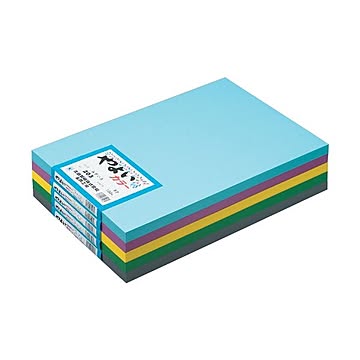 （まとめ） 北越製紙 やよいカラー8ッ切10枚 あかちゃ【×20セット】