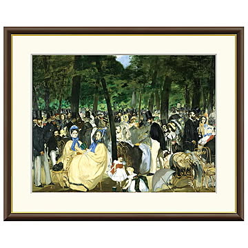 額絵 チュイルリー公園の音楽会 エドゥアール・マネ 42x34cm 三幸