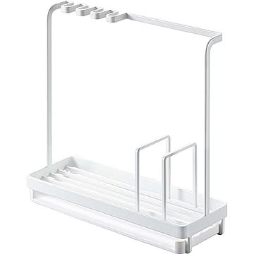 山崎実業 tower スポンジ&クリーニングツールスタンド ホワイト