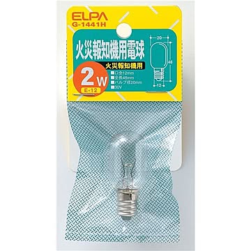 （まとめ） ELPA 火災報知器用電球 2W E12 クリア G-1441H 【×30セット】