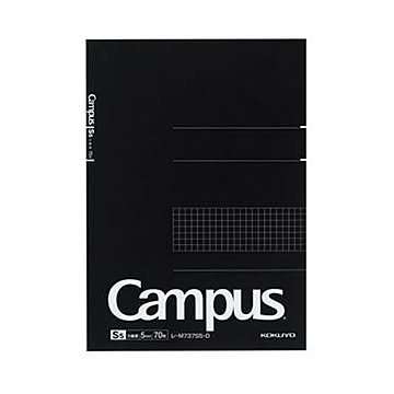 （まとめ）コクヨ キャンパス ノートパッド B55mm方眼（カットオフ）70枚 レ-M737S5-D 1セット（5冊）【×3セット】