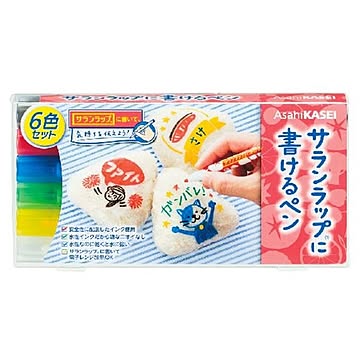 （まとめ）旭化成ホームプロダクツ サランラップに書けるペン6色セット 【×3点セット】
