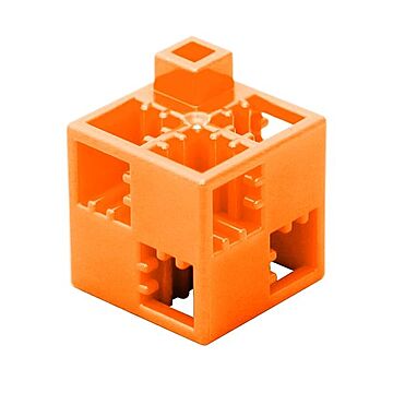 （まとめ）Artecブロック 基本四角 100P オレンジ【×3セット】