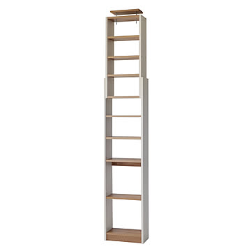 つっぱり式本棚 壁面収納 本棚 コミックラック 幅約45cm 幅約60cm 幅約75cm 組立家具 木製 日本製 CR-450 CR-600 CR-750