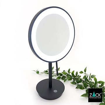 ZACK 40142 ALONA ドイツZACK社製モダンデザインのLED メイクアップミラー(X5倍) マットブラック仕上げ