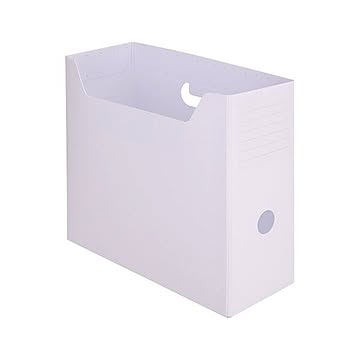（まとめ）TANOSEE PP製ボックスファイル（組み立て式）A4ヨコ ホワイト 1セット（10個）【×2セット】