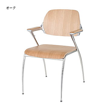 チェア WOOD ALUMINUM ARM CHAIR DS-0819 幅560x奥行580x高さ830mm ダルトン