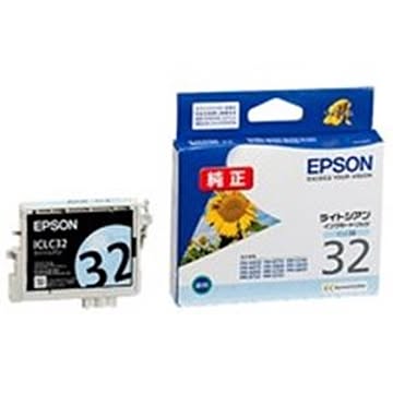(業務用40セット) EPSON エプソン インクカートリッジ 純正 【ICLC32】 ライトシアン(青)
