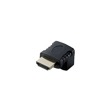 (まとめ)エレコム HDMI L字型アダプタ(タイプA-タイプA) 下向き AD-HDAAB02BK×5セット