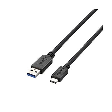 (まとめ)エレコム USB3.1ケーブル(A-TypeC) USB3-AC05BK×2セット