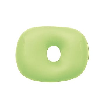 （まとめ）MOGU 穴あき枕 緑×2セット