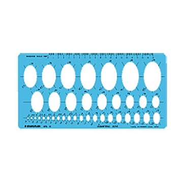 まとめステッドラー テンプレート だ円定規エッジ付 976 10 1枚×3セット