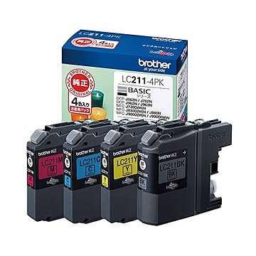 ブラザー インクカートリッジ LC211-4PK