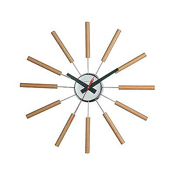 Atras TK-2048 時計 掛け時計 ウォールクロック スイーブムーブメント アナログ 電池式 直径51cm 木製 スチール ウッド 北欧テイスト