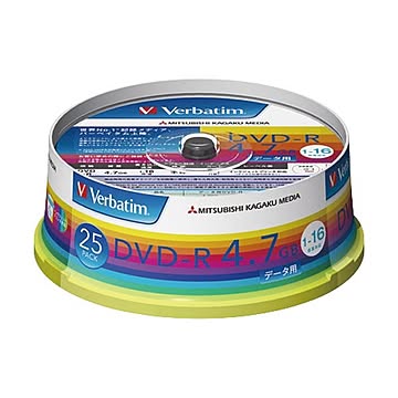 （まとめ）バーベイタム データ用DVD-R4.7GB 1-16倍速 ホワイトワイドプリンタブル スピンドルケース DHR47JP25V1 1パック（25枚）【×5セット】