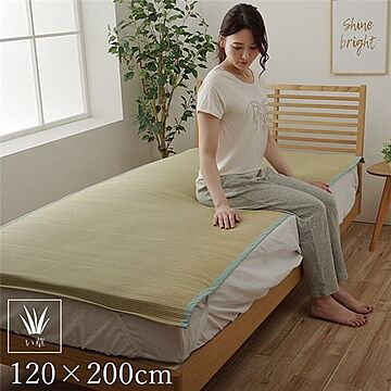 い草 敷きパッド 寝具 セミダブル 約120×200cm 日本製 消臭 吸湿 四隅バンド付き さらさら 涼しい ベッドルーム 寝室