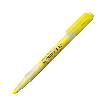 (まとめ) ゼブラ 蛍光オプテックス1 EZ 黄 WKS11-Y 1本 【×300セット】