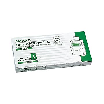 （まとめ） アマノ タイムカード Time P@CKカードB 1箱入 【×3セット】