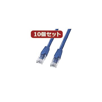 10個セットサンワサプライ カテゴリ6UTPクロスケーブル KB-T6L-03BLCKX10