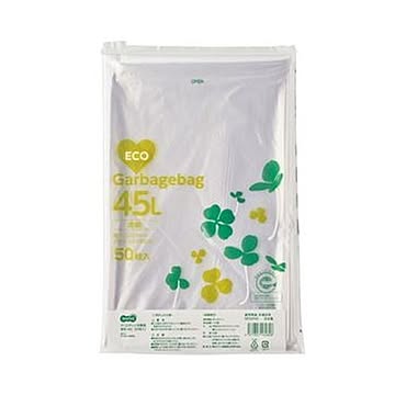 （まとめ）TANOSEE ポリエチレン収集袋 透明45L 1パック（50枚）【×20セット】