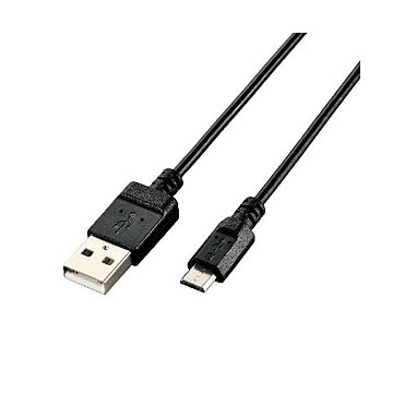 (まとめ)エレコム エコUSB2.0ケーブル(A-microBタイプ) U2C-JAMB15BK×5セット