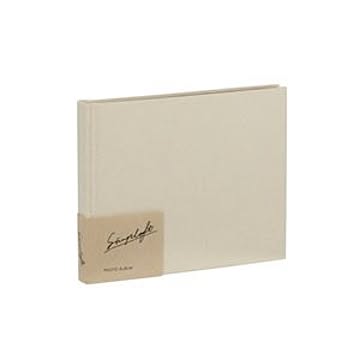 （まとめ） シンプラフト フォトアルバム ブック式／ミニサイズ／プラコート（クラフト）台紙 ホワイト ア-SPT-MB-W【×3セット】