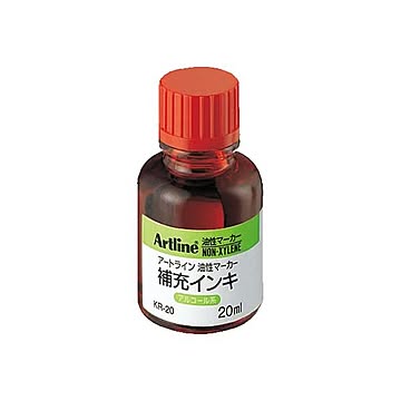 （まとめ） シヤチハタ アートライン補充インキ 20ml（ノンキシ） 赤 【×30セット】