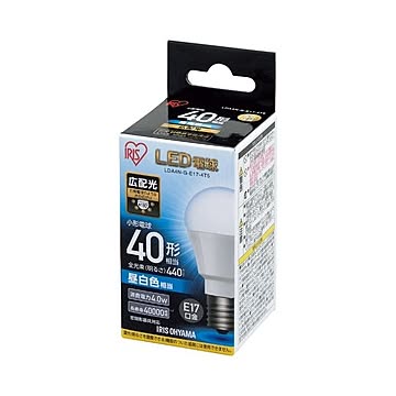 （まとめ） アイリスオーヤマ LED電球40W E17 広配 昼白 LDA4N-G-E17-4T5×10セット