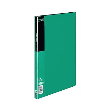 コクヨ クリヤーブックベーシック固定式 A4タテ 20ポケット 背幅17mm 緑 ラ-B20G 1セット10冊