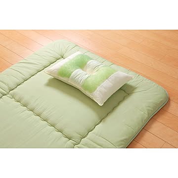 枕/ピロー 【約43×63×14cm 普通】 側地綿100％ 高さを選べる ヒバエッセンス使用 『森の眠りひば枕B』 〔ベッドルーム〕
