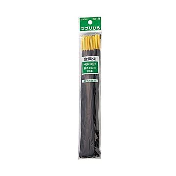 （まとめ）ライオン事務器 つづりひも 450mm金具(アルミ)先 スフ糸・PP糸32本織 No.178 1パック(20本) 【×30セット】