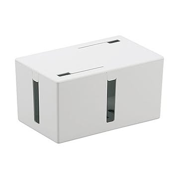 (まとめ) バッファロー ケーブルボックス 電源タップ＆ケーブル収容 Sサイズ 1個  【×5セット】