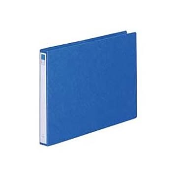(業務用5セット) LIHITLAB ツイストリング式ファイル 【A3/2穴】 ヨコ型 F835UN-5 藍