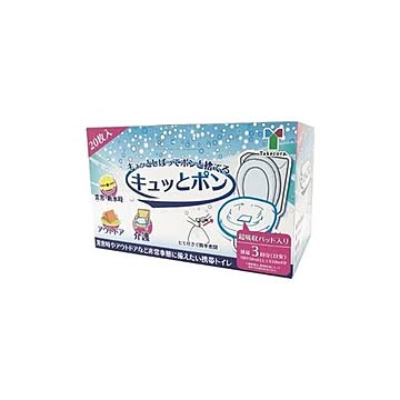 （まとめ）竹虎 ロール式携帯トイレキュッとポン20枚入【×3セット】