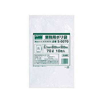 （まとめ）TRUSCO 業務用ポリ袋 0.1×70LS-0070 1パック（10枚）【×10セット】