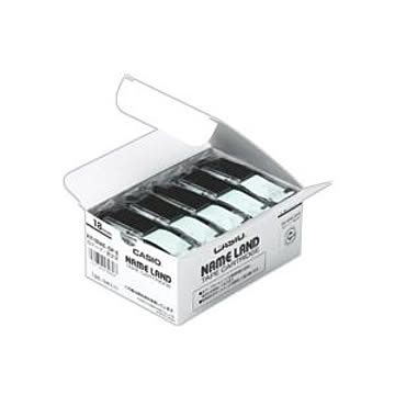 NAME LAND（ネームランド） スタンダードテープ 18mm 透明（黒文字） 5個入