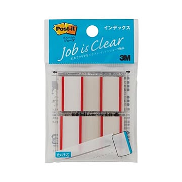 (まとめ) 3M ポスト・イット ジョーブインデックス 44×23mm レッド 682-1-RE 1パック（2冊）  【×50セット】