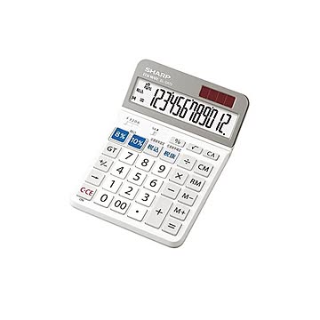 （まとめ） シャープ 軽率減税対応 実務電卓 12桁 【×3セット】