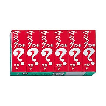 (まとめ) 寺西化学 油性マーカー マジックインキ 大型 赤 ML-T2-6P 1パック（6本） 【×5セット】