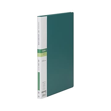 （まとめ） テージー マイホルダーサイド A4判タテ型（40ポケット） MS-344-03 緑 1冊入 【×3セット】