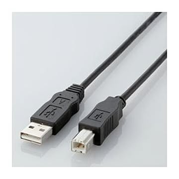 (まとめ)エレコム エコUSBケーブル(A-B・2m) USB2-ECO20【×5セット】