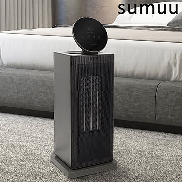 sumuu スムウ PTCセラミックファンヒーター RECFER 小型 速暖 暖房 MES-69 ブラック