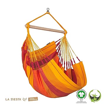 【LA SIESTA（ラシエスタ）】★90cmバー★ ハンモックチェア コンパクトベーシック［１人用］ ハバナ　オーガニックコットン製　サスティナブル