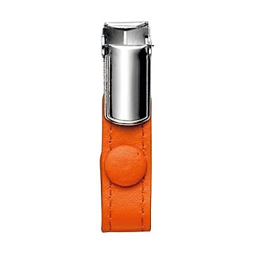 (まとめ) フロント 本革製ネームカードホルダー用クリップ オレンジ RLNHCR-O 1個 【×30セット】